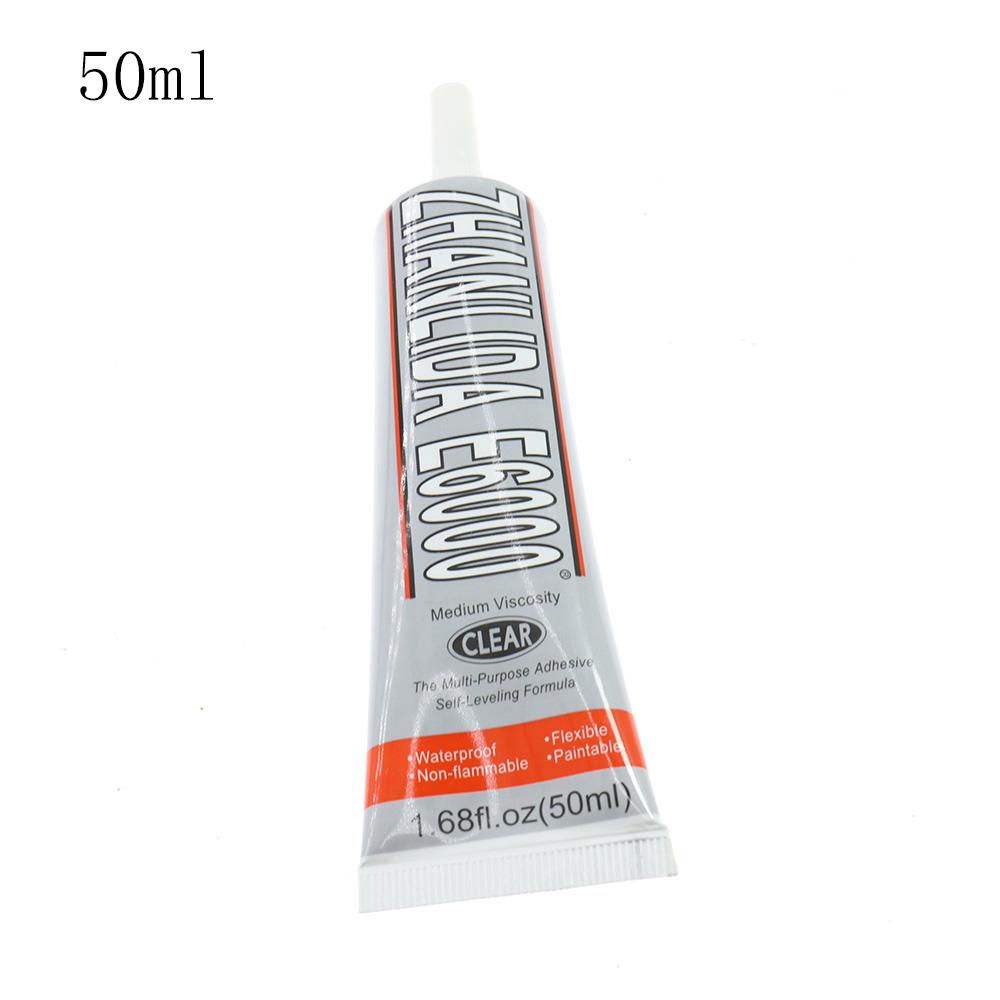 E6000 lepidlo 15ml 25ml 50ml Crystal Kamínky Řemeslné jehly Transparentní Flexibilní Lepidlo Silné Hotfix Šperky DIY Nástroj