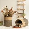 Imitation Rattan Wall Hanging Baskets Plant Chlorophytum Handmade Artificial Flower Vase Single Rope Planter Baskets