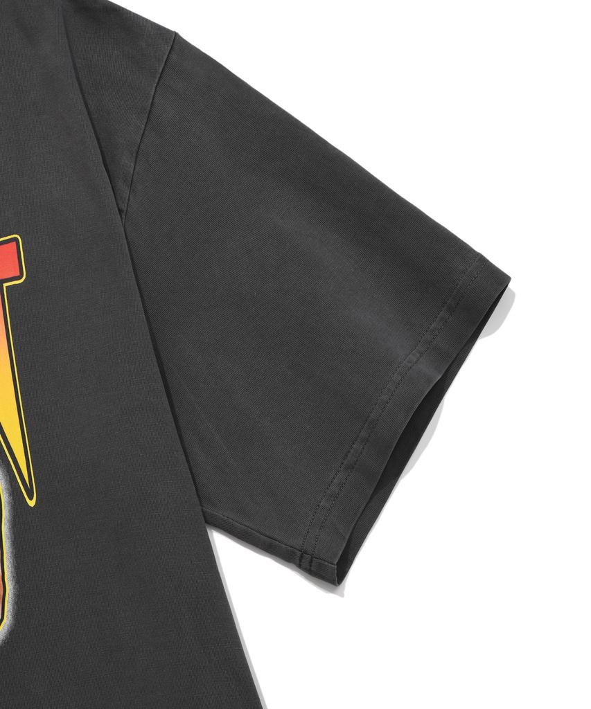 FALLETT Nero Band Short Sleeve T-Shirt Charcoal