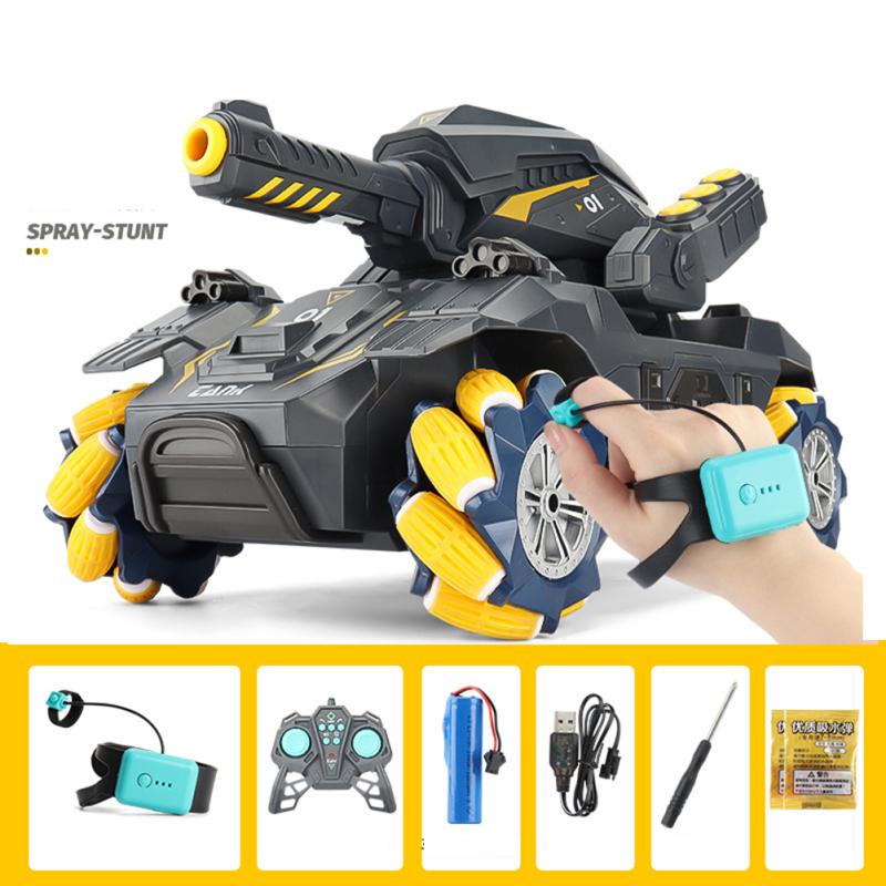 2.4g Remote Control Tank Car Gesture Sensing 360 Degree Rotation Drift Water-bomb Tank Car Toy For