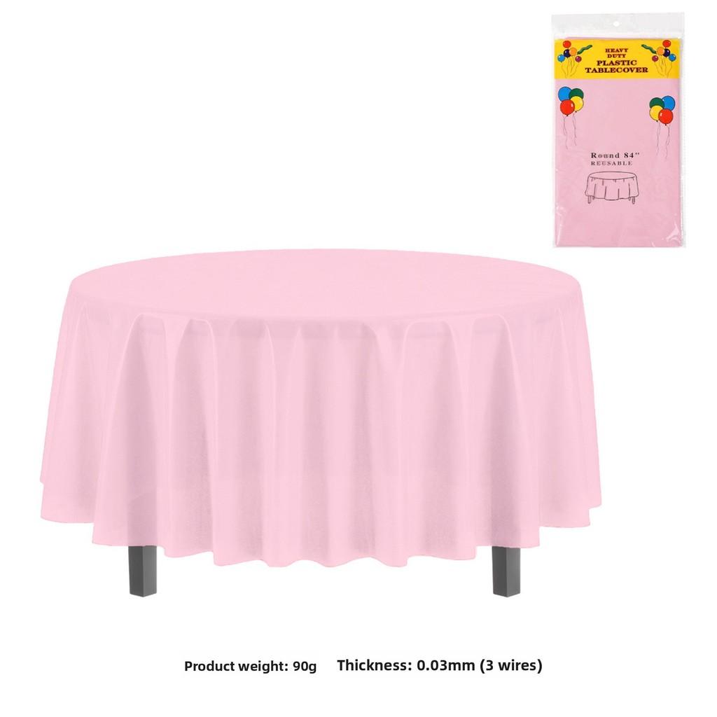 Classic Disposable Round Plastic Disposable Tablecloth With Waterproof Finish For Party Events And Hotel Use