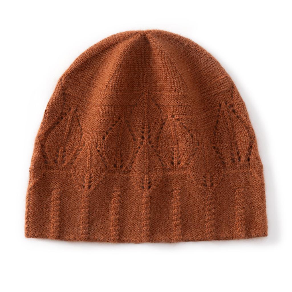 Autumn and winter new cashmere hat women's hand-crocheted thickened warm foreign style good-looking baotou hat