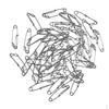 50pcs Stainless Steel Long S Float Line