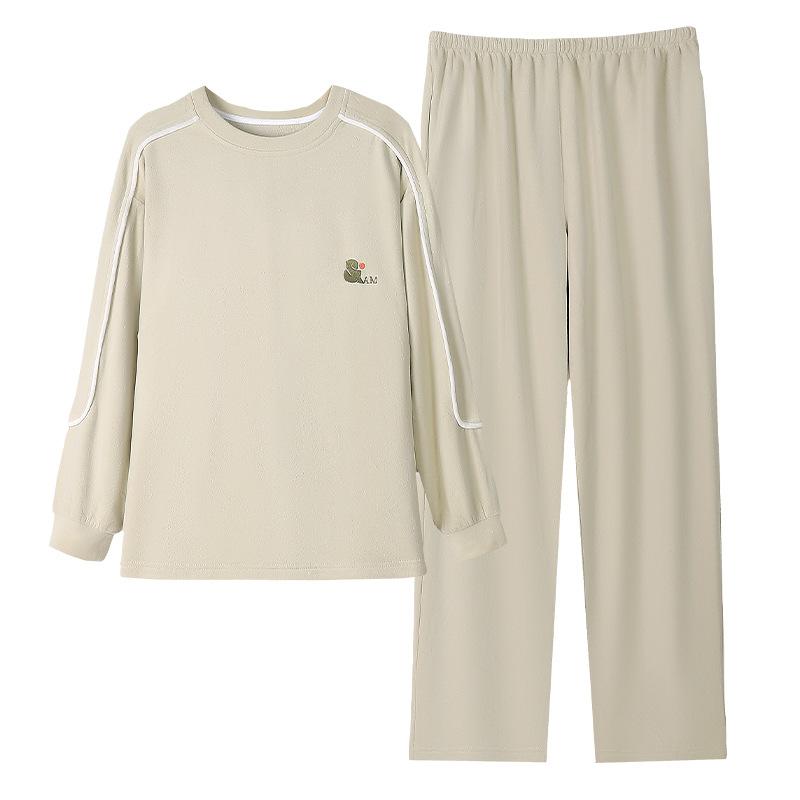 Island Fleece Pajamas Women'S Autumn And Winter Fleece Thickened Warm Coral Fleece Casual Loungewear Set