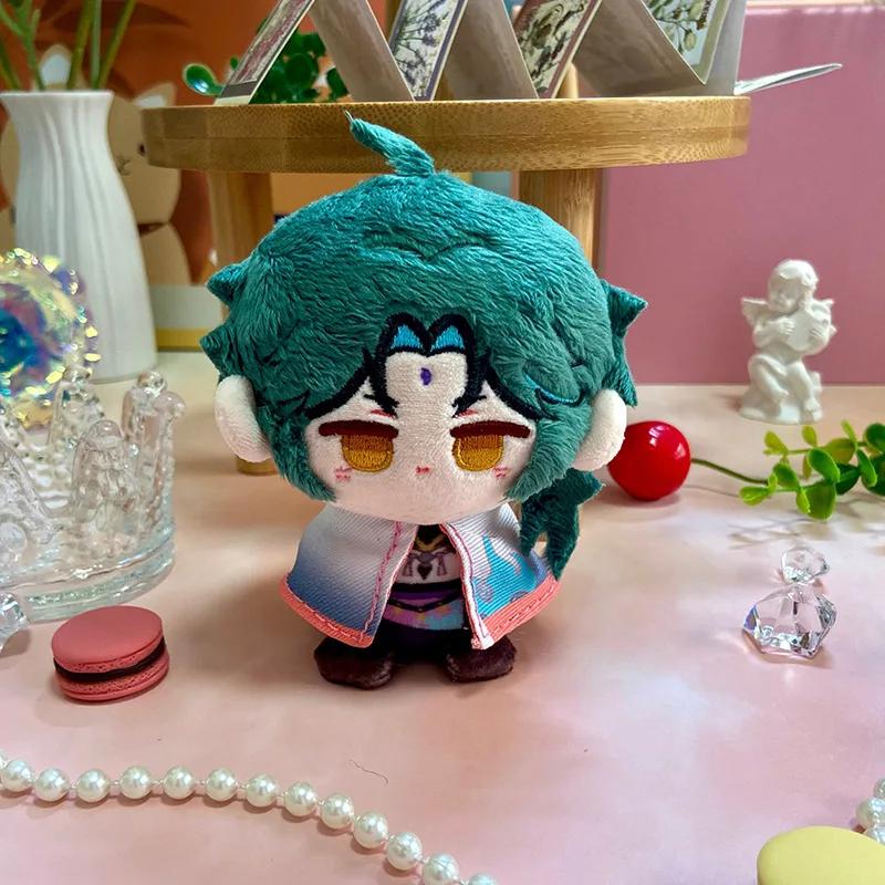 Anime Cosplay Pendant Keychain for Kids Genshin Impact Plush Doll featuring Kaveh Tighnari Al Haitham Dottore Xiao Diluc Kazuha