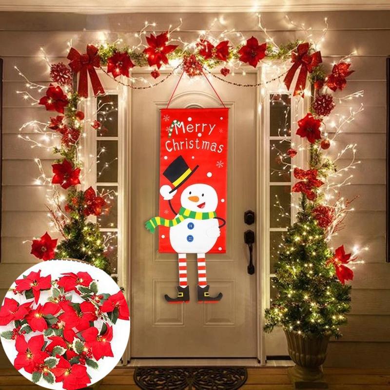 Christmas Poinsettia Flowers Decorations Garland String Lights Xmas Tree Ornaments Indoor Outdoor Home Decor At Affordable S Free Shipping Real Reviews With Photos Joom - Christmas Indoor Home Decor Christmas Poinsettia Flowers Decorations Garland String Lights Xmas Tree Ornaments Indoor Outdoor Home Decor At Affordable S Free Shipping Real Reviews With Photos Joom - Christmas Indoor Home Decor