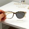 2026 New Fashionable Cat Eye Photochromic Women's Reading Glasses Outdoor Neutral HD Spring Leg Anti Blue Light Glasses