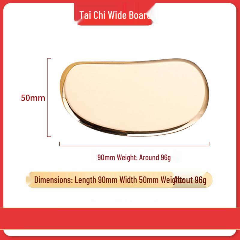 Pure Brass Tai Chi Gua Sha Board for Full Body, Neck, and Shoulder Massage