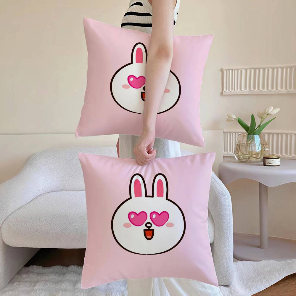 Cute little bear pillowcase living room sofa chair cushion cover home room decoration without pillow core