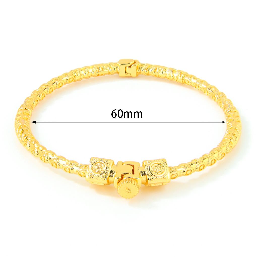 Ethiopia Classic Turquoise Bracelet 21k Gold Plated Dubai Charm Opening Bangles Oman Women Bridal Wedding Party Jewelry