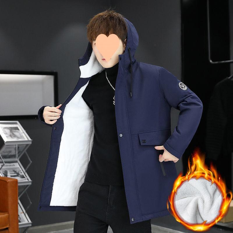 Autumn and Winter New Men's Velvet Thickened Jacket Korean Style Trendy Work Jacket Windbreaker Men's Velvet Jacket