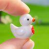 12Pcs Mini Resin Floral Ducks Colorful Miniature Duck Figurines Cute Mini Animal Collectibles for Fairy Garden Decor DIY Crafts Fish Tank Decoration