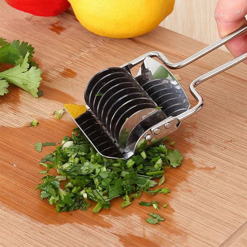 Multifunction Stainless Steel Pasta Wheel Cutter - Herb Mincer & Onion Chopper