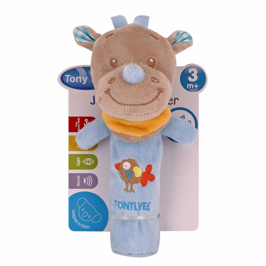 TonyLvee Infant Hand Shaker Plush Animal Toy – Baby Bell and Crib Mobile for Parent-Child Interaction