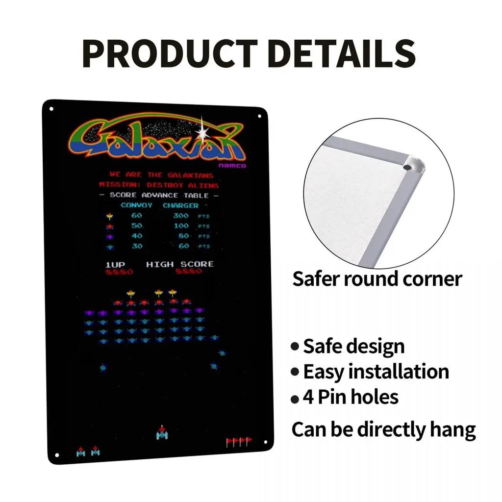 Vintage Donkey Kong Metal Tin Sign Rectangle Custom Arcade Video Games Signs Plaque Bar Cafe Restaurant Wall Decor Art