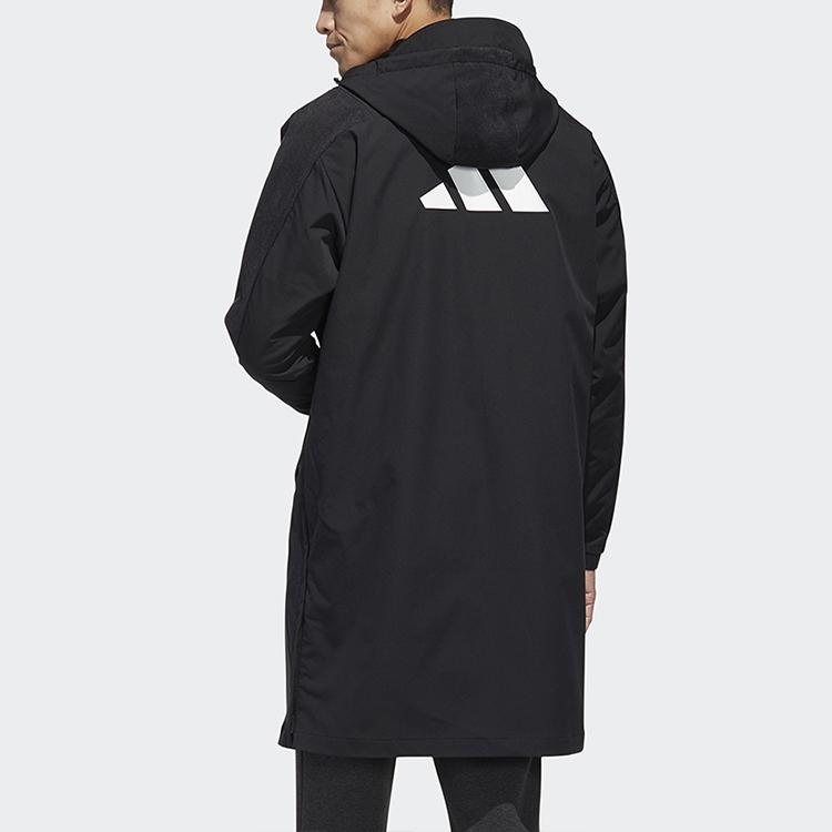 Adidas Ultraboost Jacket Long Windproof Warm-Up Hooded Coat Men Outerwear Black GM4450