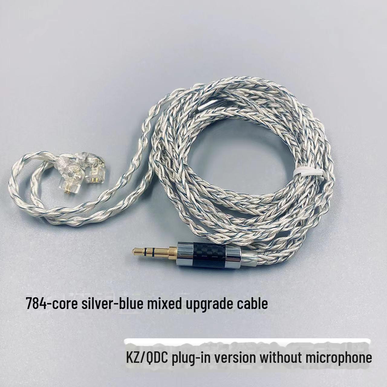 

«784 Core Blue & Silver-Plate QDC Headphone Upgrade Cable — замена Fever Wire Audio» kz C type / qdc type, 1.2±0.05m синий/серебряный
