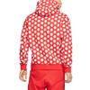 Nike Luźna bluza z kapturem z nadrukiem liter Męska bluza z kapturem Czerwona BV5531-657
