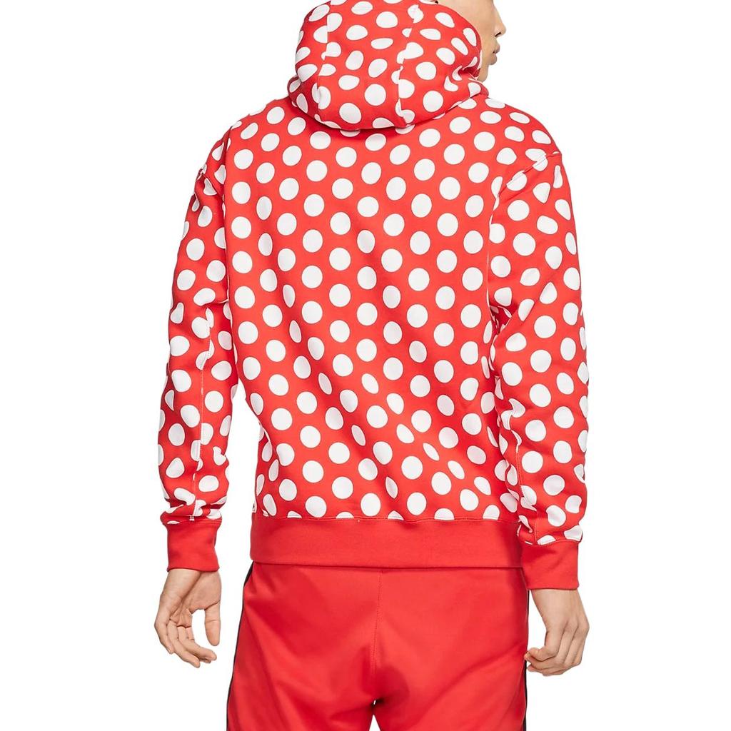 Nike Luźna bluza z kapturem z nadrukiem liter Męska bluza z kapturem Czerwona BV5531-657
