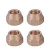 Brass Tube Nut for Car Air-Conditioning Line Service, Six-Sided 4 Pack Fitting for Vehicle and Motorcycle Use Work