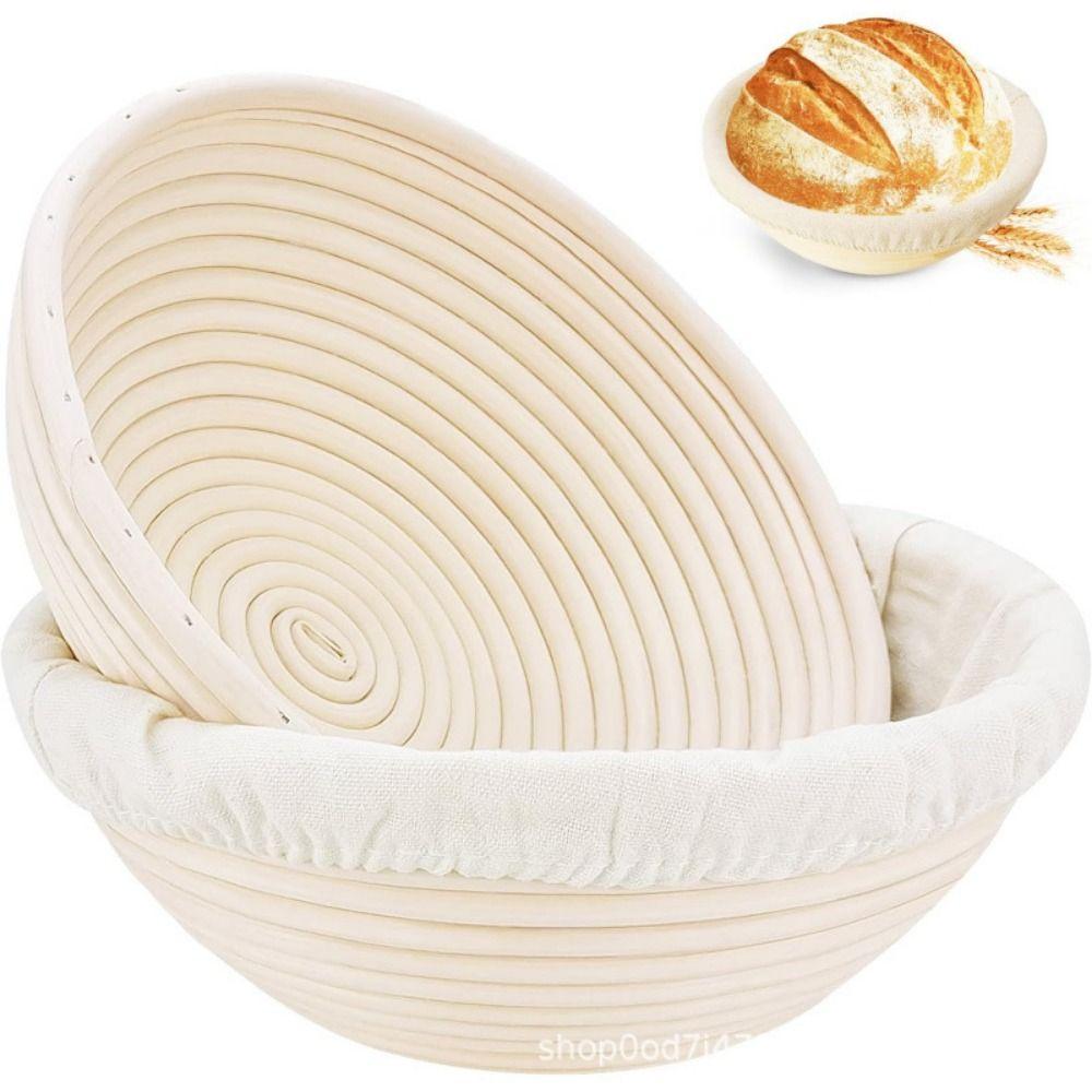 Round Bread Proofing Basket Linen Lining Bread Basket Sourdough Proofing Baske  Bread Making