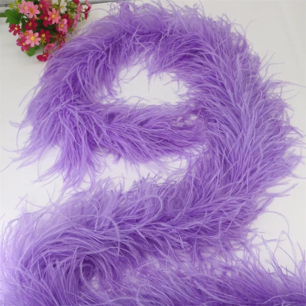 DIY 6 Layer Ostrich Feathers Boa Wedding Accessories Plumas De Faisan 2 Meters Clothing Plume Art and Craft Supplies Party Dresses