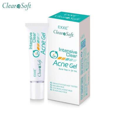Clearasoft Intensive Clear Acne Gel, Ακμή Ελεύθερη σε 24 ώρες., Δερματολογικά Ελεγμένο, Χωρίς Parabens, Χωρίς Χρωστικές, Χωρίς Άρωμα, 15 γρ.