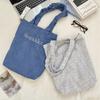 Sweet Canvas Bag Tote Bag Autumn Large Capacity Fashion Printed Plaid Contrast Shoulder Bag