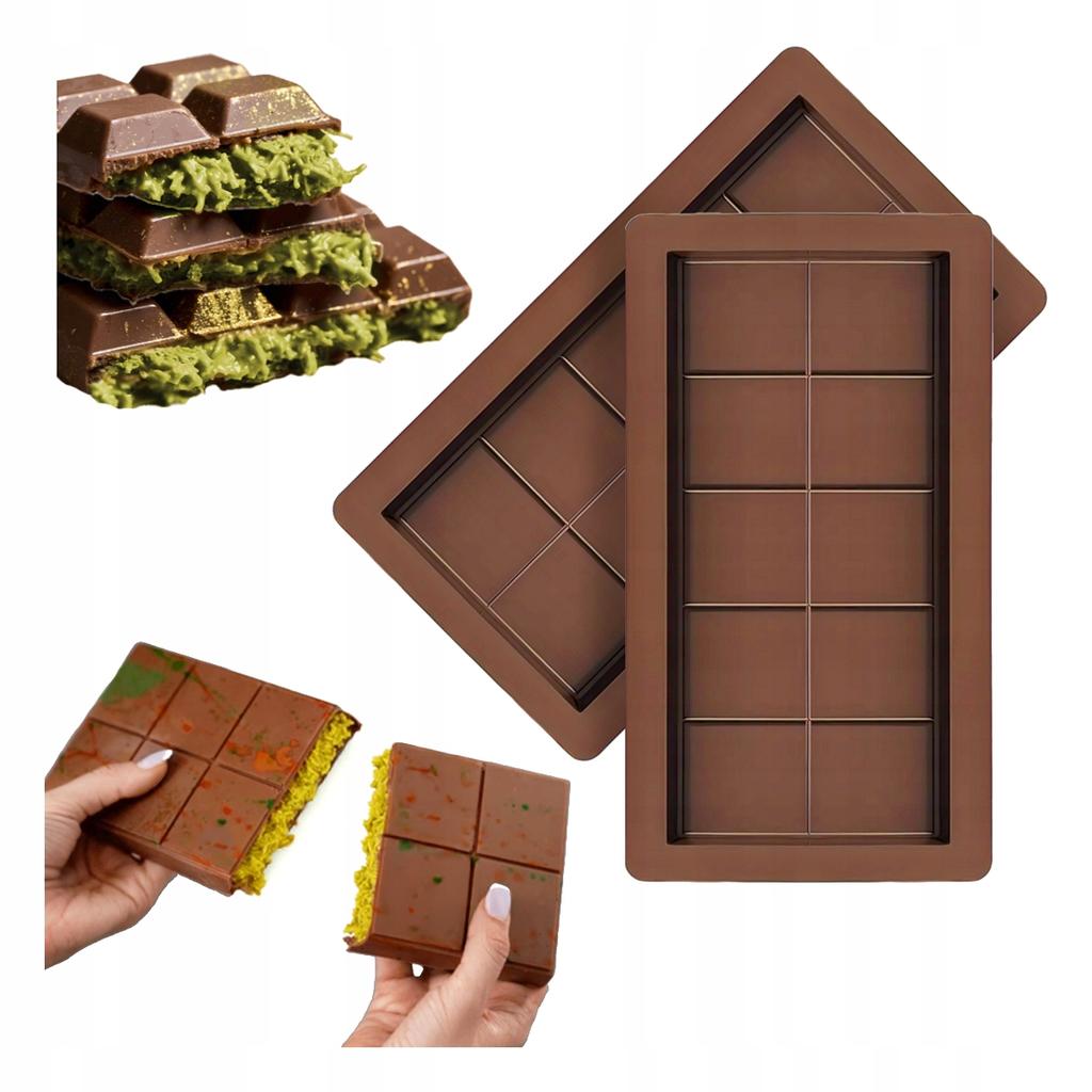 2x DUBAI CHOCOLATE MOLD Silicone Chocolate Mold 13.5 x 25cm