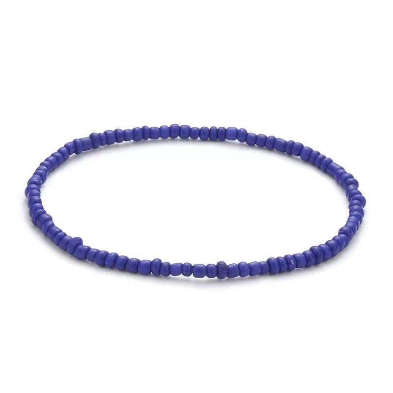 Colorful Beads Anklets Summer Beach Boho Women Elastic Rope Chains Adjustable Ankle Bracelet Beach Jewelry Vacation Accessories