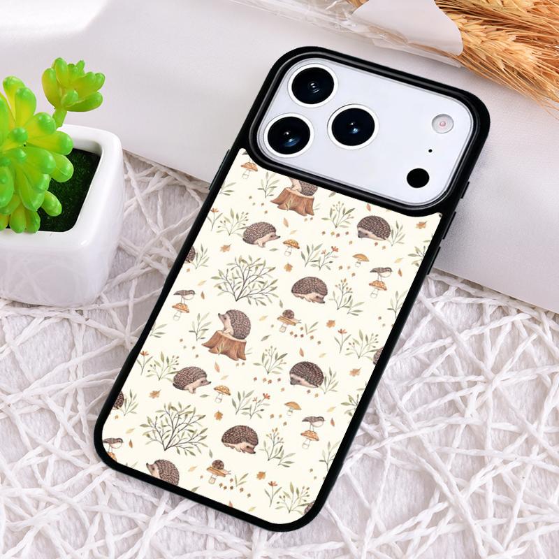 Kawaii Hedgehog Phone Case for iPhone 17 Air 16 15 11 12 14 13 Pro Max Shockproof Cover