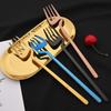 24Pcs Stainless Steel Flatware Cutlery Set Matte Knife Fork Spoon Teaspoon Dining & Kitchen Use Creative Hanging Tableware Set