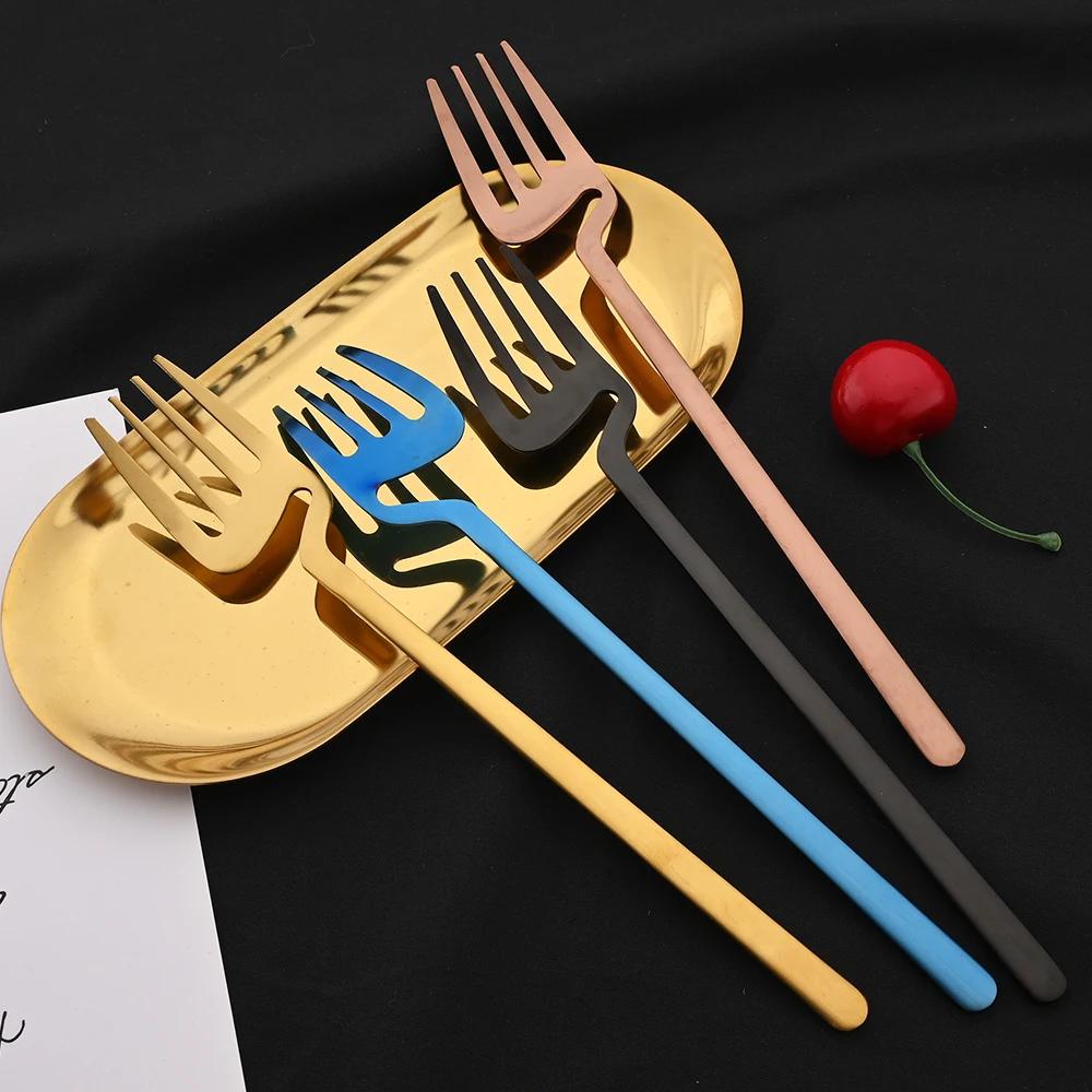 24Pcs Stainless Steel Flatware Cutlery Set Matte Knife Fork Spoon Teaspoon Dining & Kitchen Use Creative Hanging Tableware Set