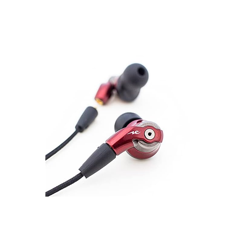 Radius HP-NHR31 Hi-Res Audio Earphones: MMCX Replacement Cable, Ne VOLT Series, Heavy Bass Model HP-NHR31R (Red)