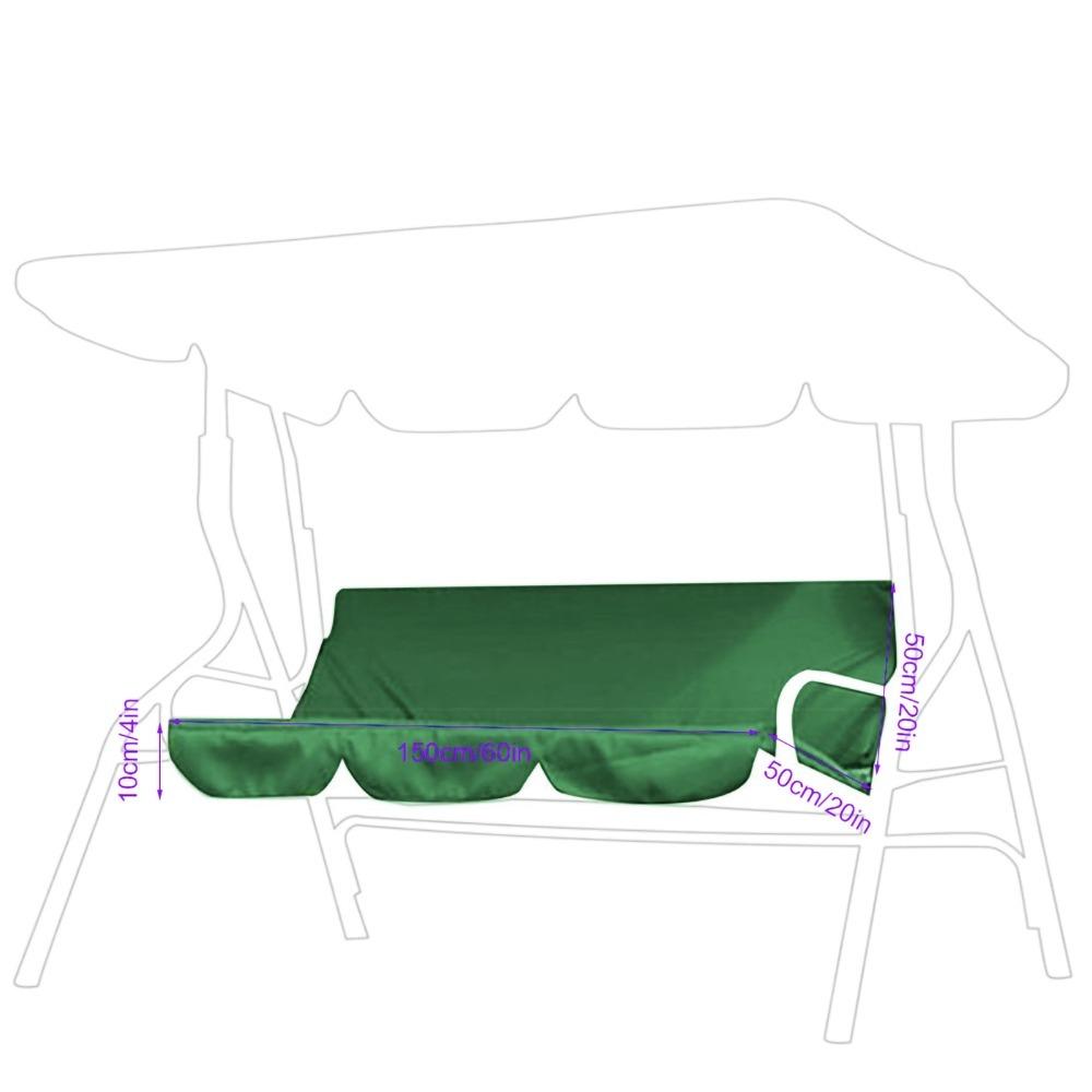 3 Seater Patio Swing Cushion Cover Outdoor Swing Cushion Cover  For Patio, Garden, and Courtyard