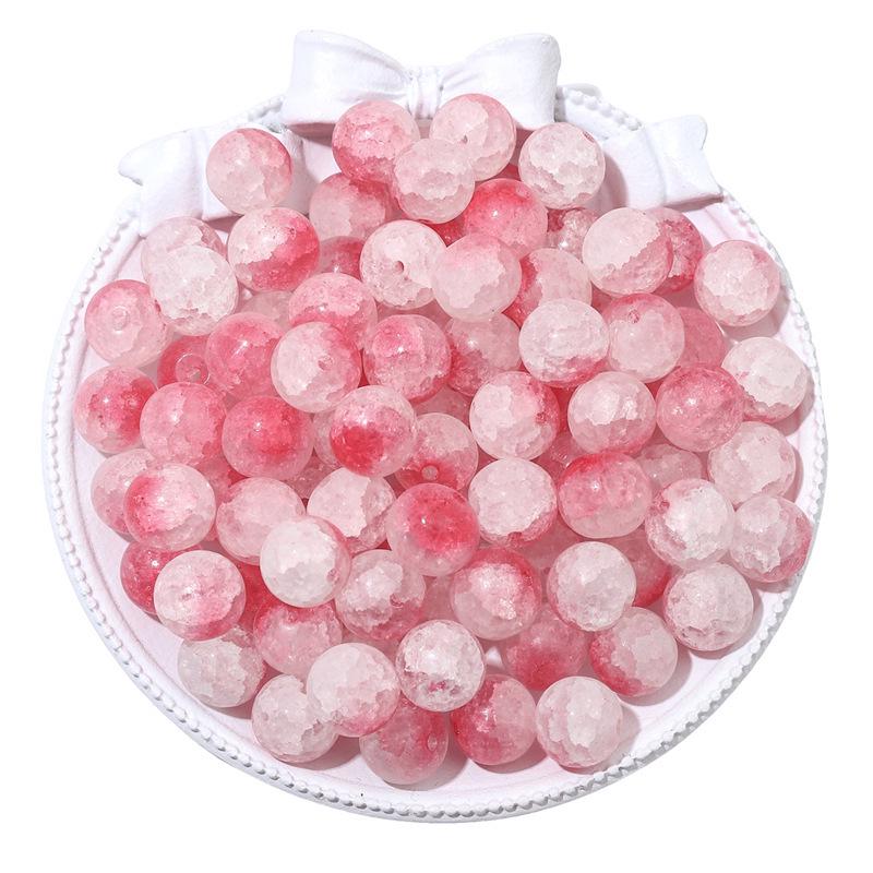 8/10mm Crackle Bicolor Glass Beads for DIY Jewelry