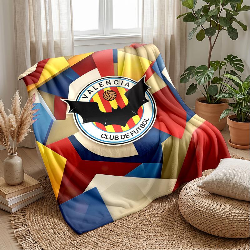 Valencia FC Soft Flannel Fleece Blanket Lightweight Cozy Warm Throw Blanket For Sofa Bed Home Decor