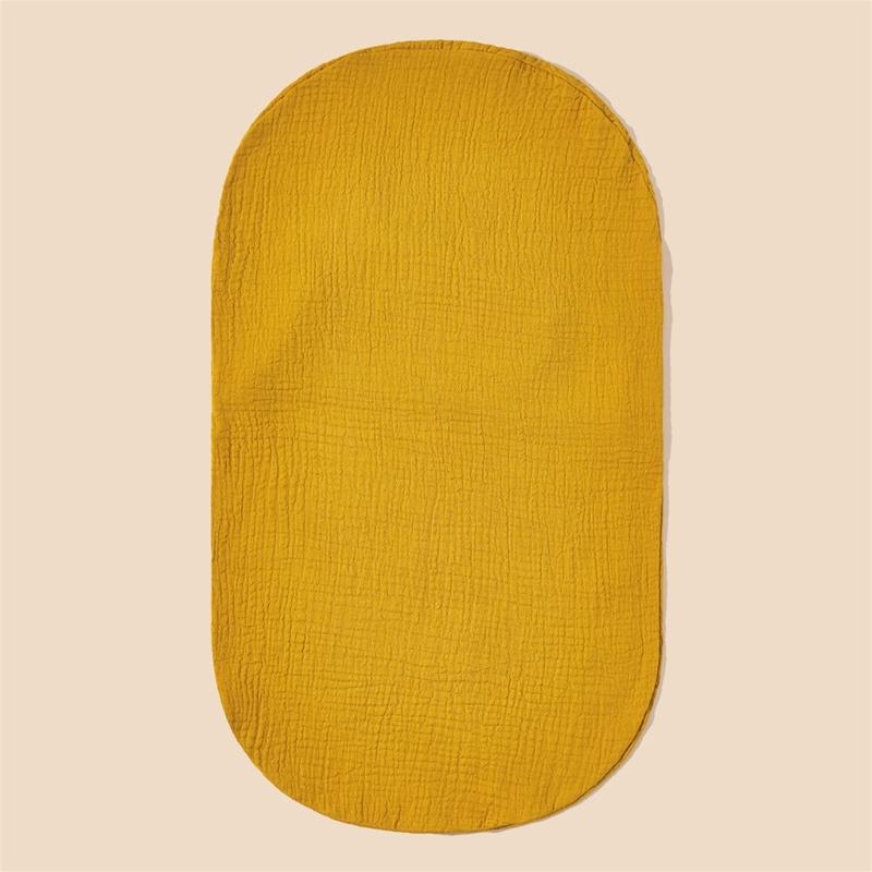 Baby Changing Basket Sheet Soft Oval Bassinet Mattress Cover for Baby Crib Basket Washable Cotton Changing Cover