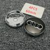 4PCS 60mm  Gloss Black ABS Hub Logos Compatible With Audi A1/A2/A3/A4/A5/A6/A7/A8, Q2/Q3/Q5/Q7 Models Wheel Center Cap Covers