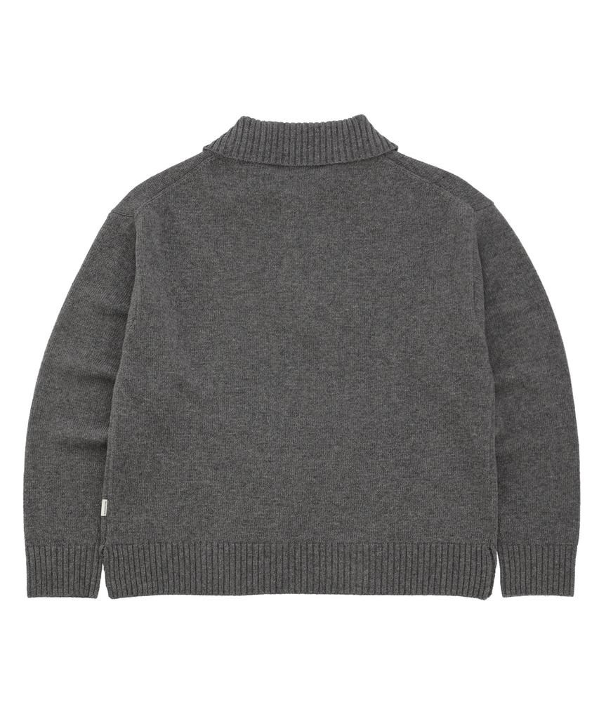 NOWANDTOMORROW Collar Neck Pullover [2 Color]