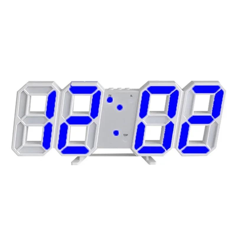 3D LED Clocks Digital Wall Clock Living Room Home Decoration Bedroom Mode Light Decor Large Digital Watches Hanging Garden
