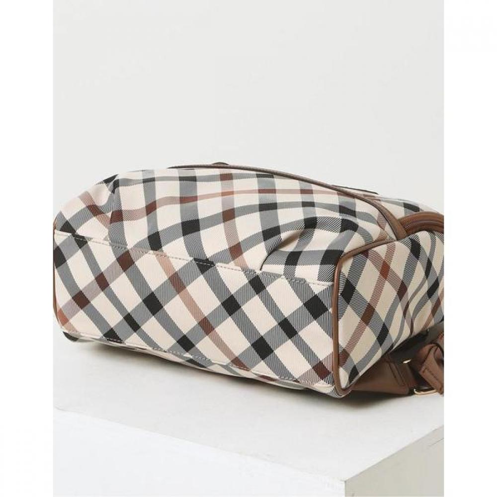 Daks Brown House Check Jacquard Backpack Dcba3e635