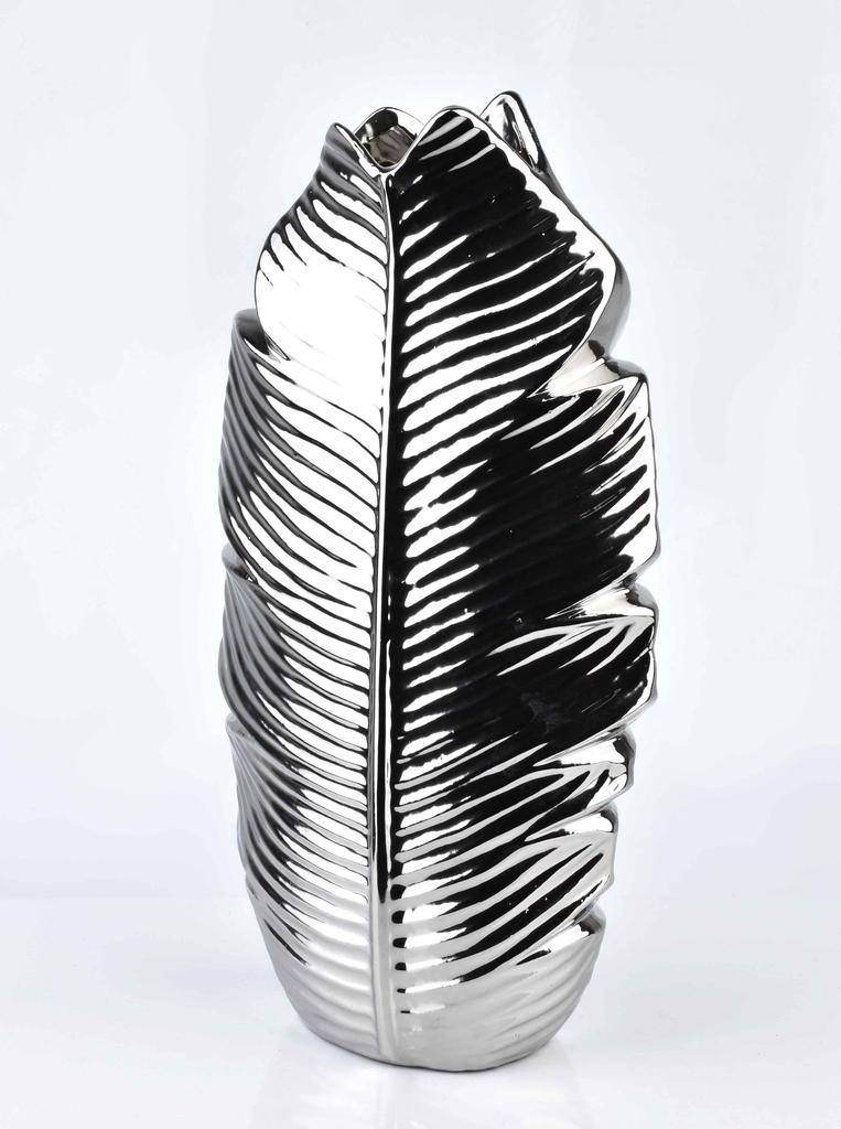 Leaf Silver Wazon 7,5X17X35 Cm