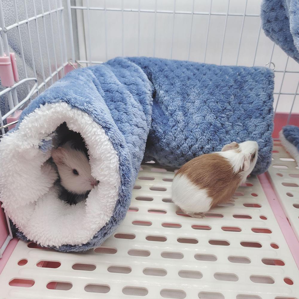 Hamster Nest Winter Bed House Shed Hanging Hammock Cage Tunnel Plush Hideaway for Hamster Guinea Pigs Sugar Small Pet