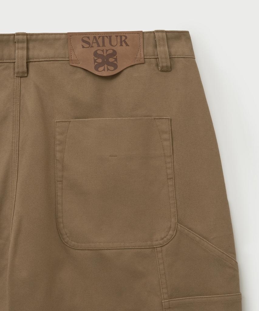 Seteo Double Knee Carpenter Pants Beige
