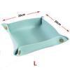 Rolling Folding Dice Game Storage Tray PU Leather Tray Table Storage Tools
