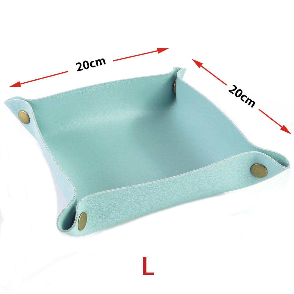 Rolling Folding Dice Game Storage Tray PU Leather Tray Table Storage Tools