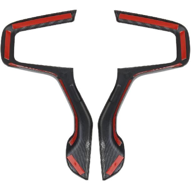 Carbon Fiber Steering Wheel Cover Molding Trims Accessoriess For -2025 Chevy Silverado Blazer -2024 Tahoe Suburban (Side Trim)