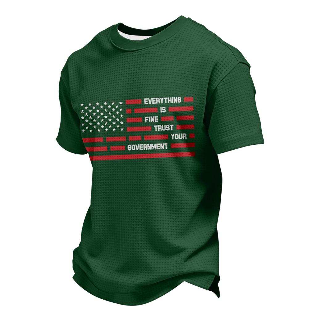 USA Anniversary Men's Casual Letter Print Long-Sleeve Sweatshirt