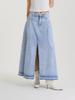 Unknown Planet Snow Washed Denim Skirt Light Blue
